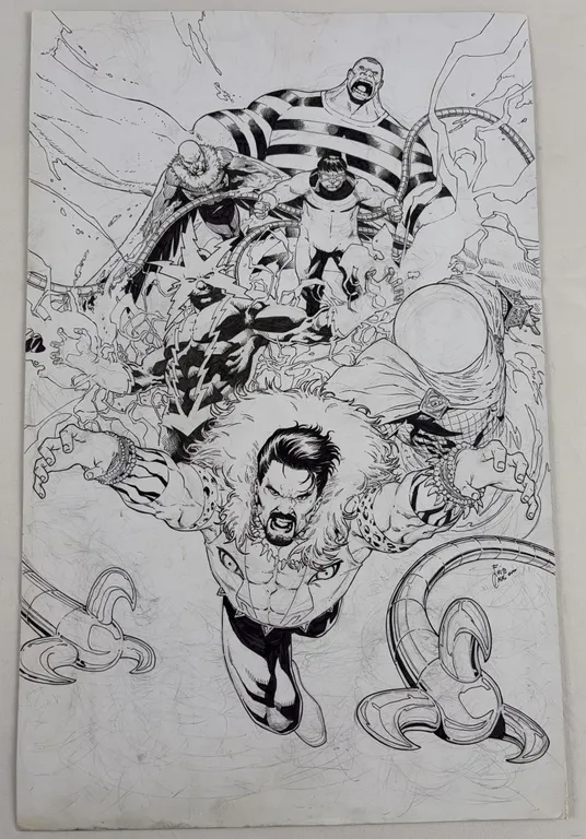 Sinister Six Original Art by Fritz Casas