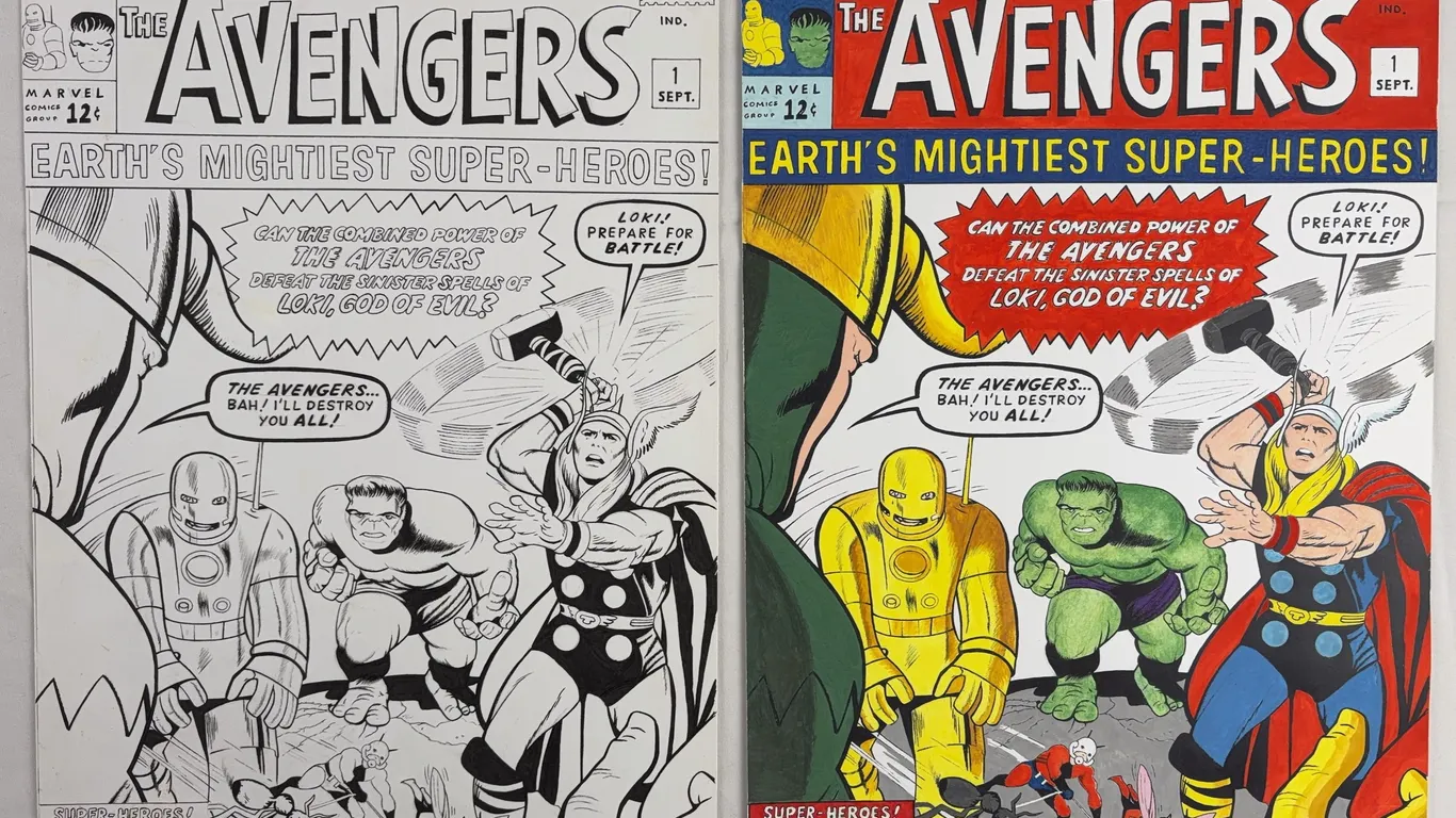 Avengers #1 Cover Original Art Recreations