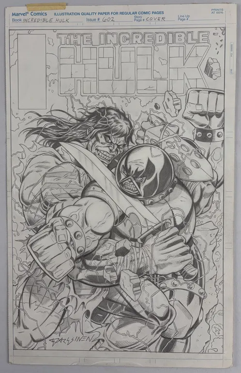 Incredible Hulk #602 Unproduced Cover Original Art