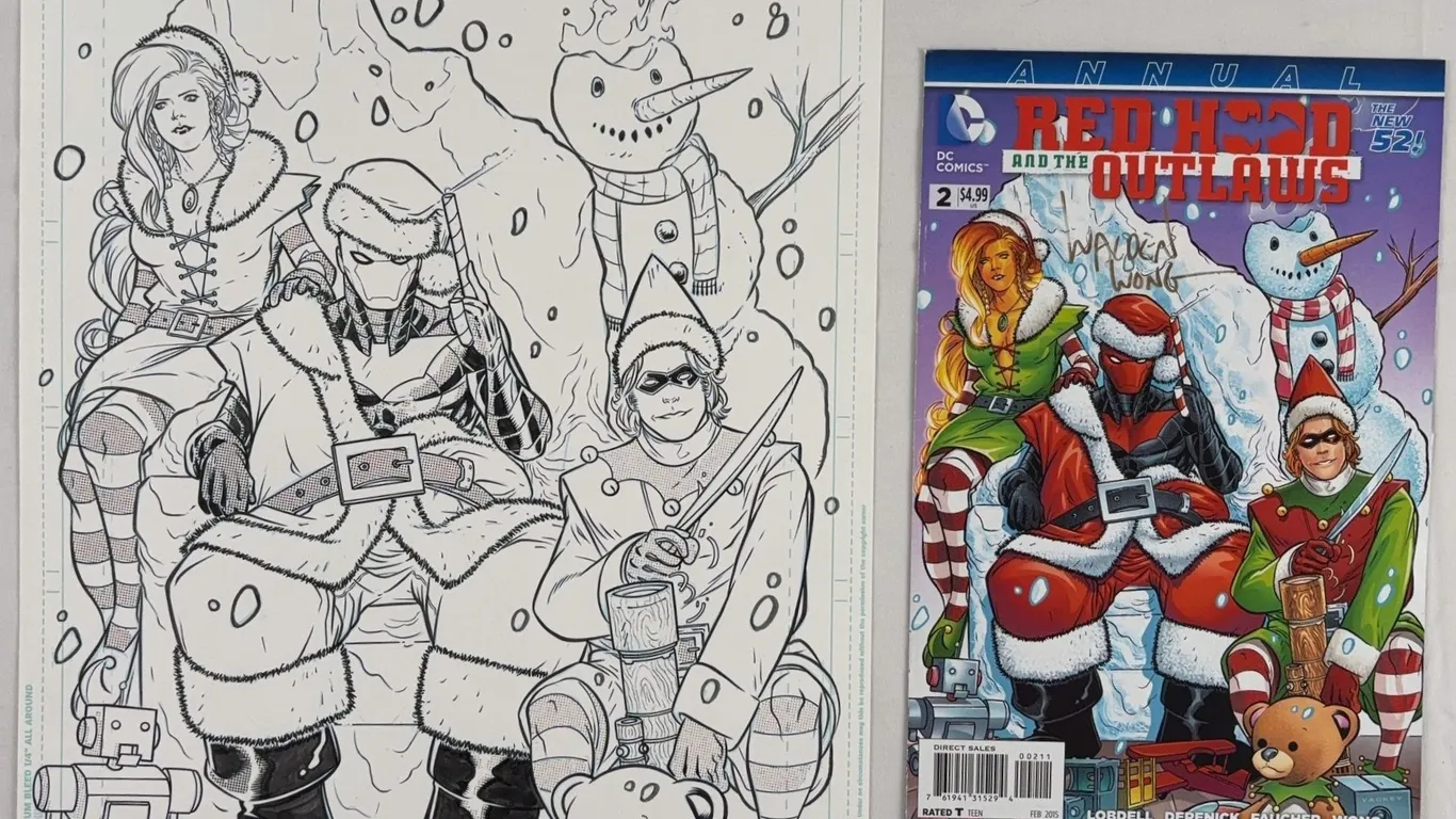 Red Hood and the Outlaws Annual #2 Cover Original Art by Walden Wong