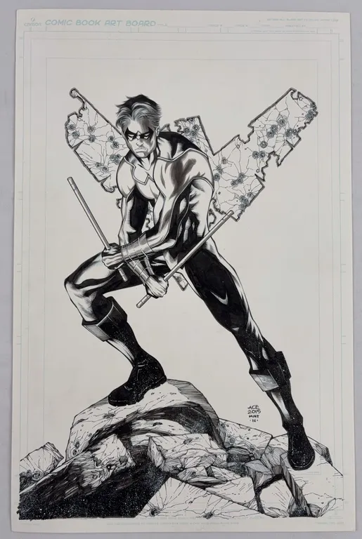 Nightwing Original Art by Ace Continuado
