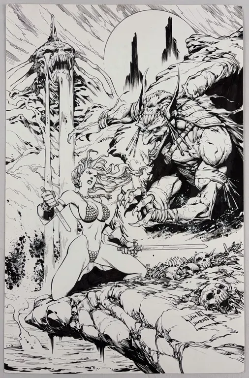 Red Sonja Original Art by Jim Jimenez
