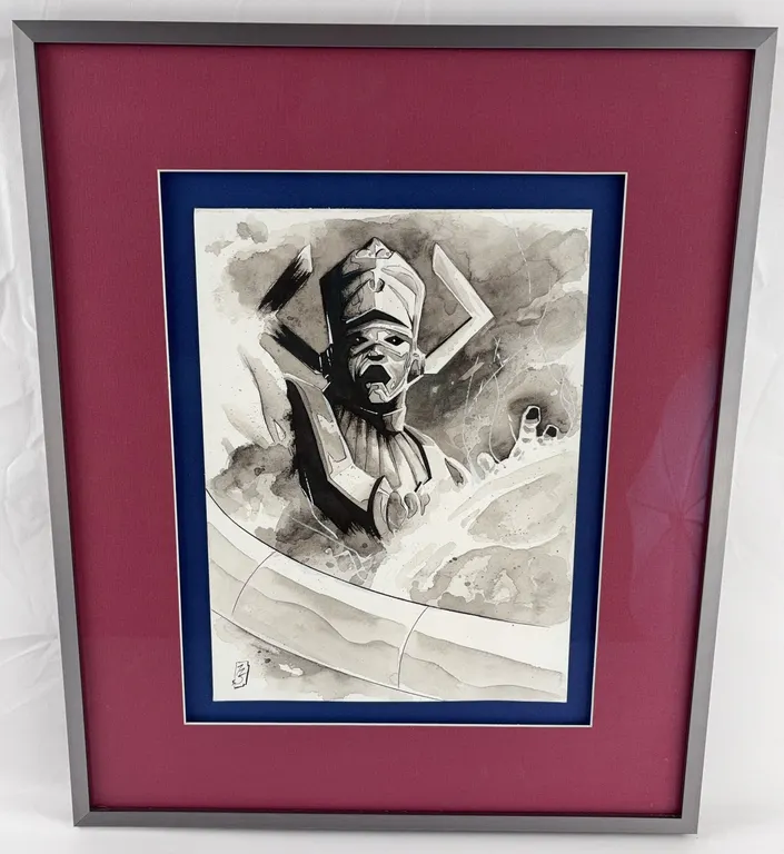 Galactus Original Art by Matt Slay - Professionally Matted and Framed