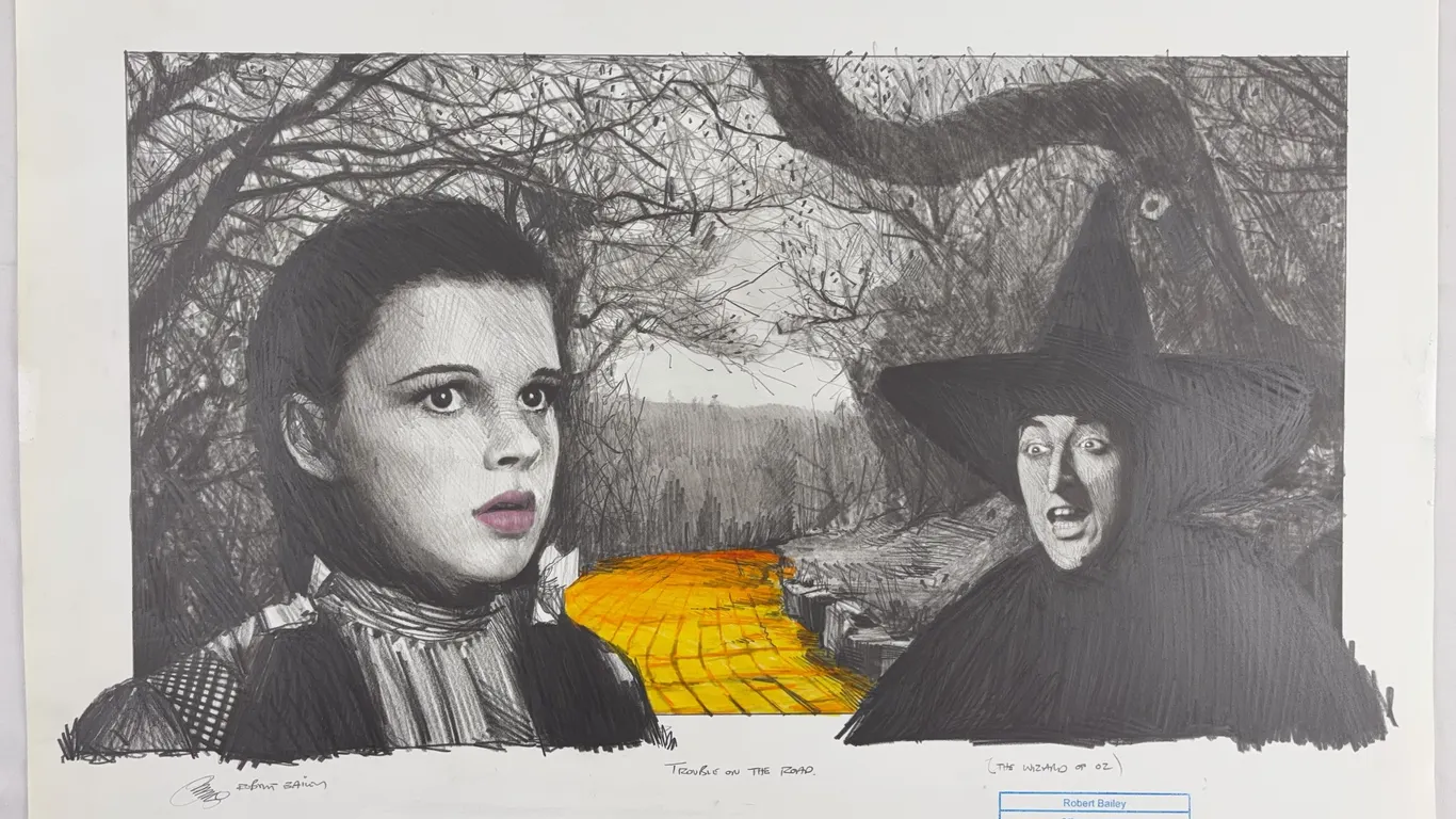 The Wizard of Oz "Trouble on The Road" Original Art by Robert Bailey