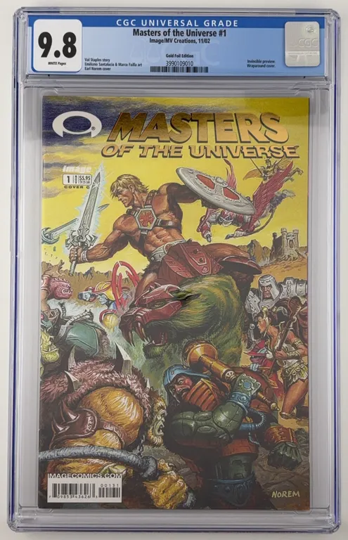 Masters of the Universe #1 CGC 9.8 Gold Foil Edition Image/MV Creations 2002