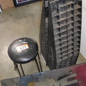 Set of Car Ramps; Black Stool; GMC Grill Guard
