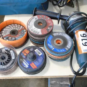 Bosch Angle Grinder w/Lrg. Assortment if Cutting, Grinding & Sanding Discs