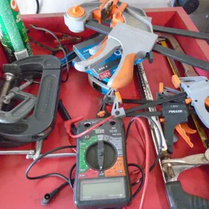 Roll-away Garbage Bin; Clamps; Hacksaws