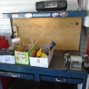 Garage Work Bench w/Attached Grinder (Note:  Contents not Included)