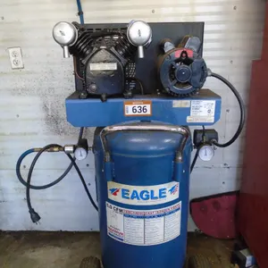 6.0 CFM Eagle Air Compressor- 100PSI. 110v. Model # P3124V1, Ser. # E1321847, 3HP. 24 Gal. w. Hose