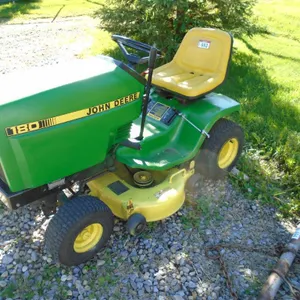 JD 180 Lawn Tractor c/w 38” Mower Deck – 540v Kawaski Engine, Serial # M00180A363515 & 42” Dozer Blade