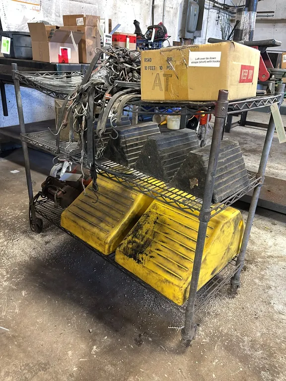 3 Shelf Rolling Wire Bench on Castor Wheels **Contents Not Included**