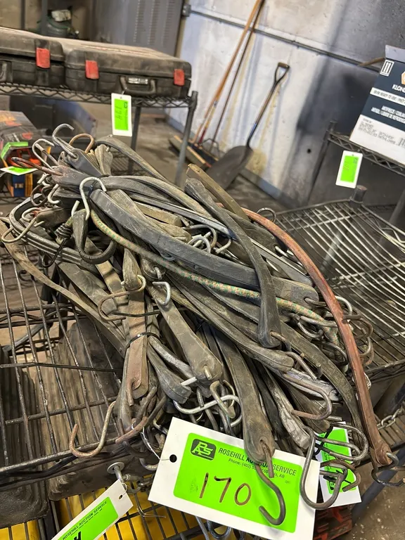Large Assortment of Rubber Tarp Straps