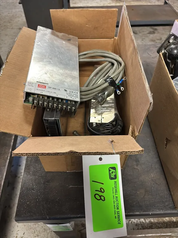 Model SE600-12, 2-Model SP-480-12 120 to 12V Power Supply Boxes