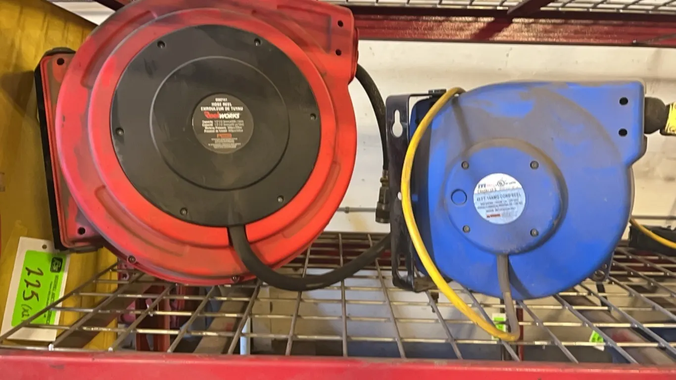 Air Hose, Reel and Retractable Extension Cord