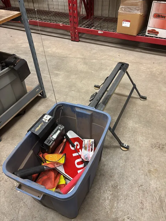 Pilot Truck Bundle with: 2 Way Radio, Roof Mount Magnetic Orange LED Beacon Lights, and Stop / Slow Moving Signs