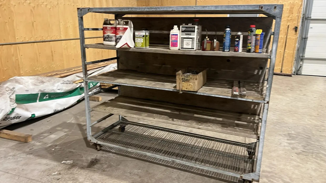 29" x 79" 8 Shelf Rolling Self *Contents Not Included*
