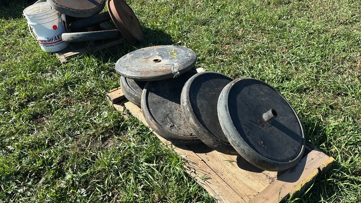 (3) 3" Double Slant Packer Wheels