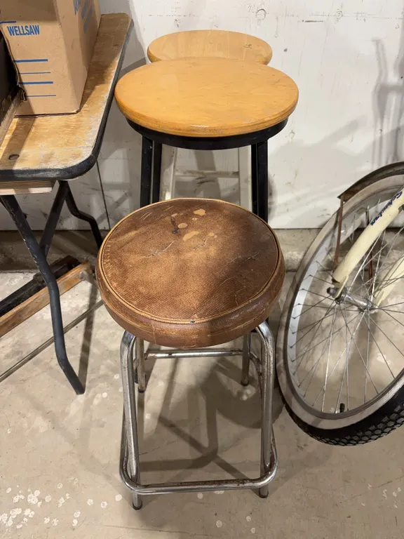 3- Stools Approx. 26”, 29” & 30”