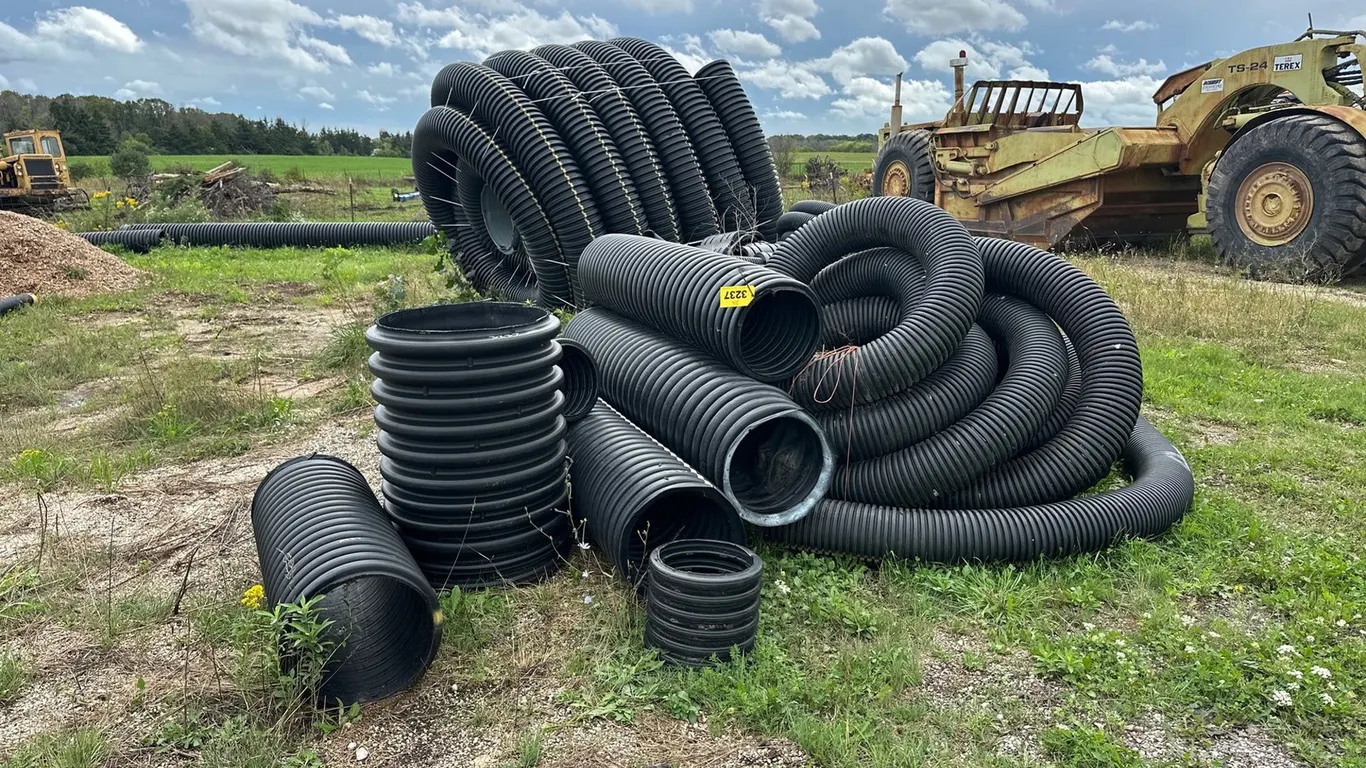 Lot Of Drain Tile And Flexible Pipe