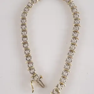 10k Yellow Gold Bracelet w/Diamonds