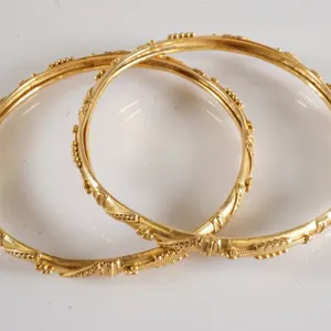 Lot of (2) 22k Yellow Gold Bracelets