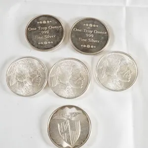Lot of (6) 1 Troy Ounce Silver Coins