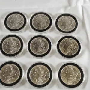 Lot of (9) 1921 Morgan Silver Dollars
