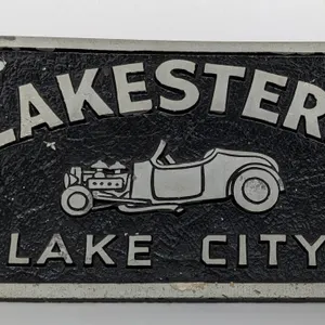 VINTAGE ORIGINAL CAR CLUB PLAQUE SIGN LAKESTERS LAKE CITY (MINNESOTA)