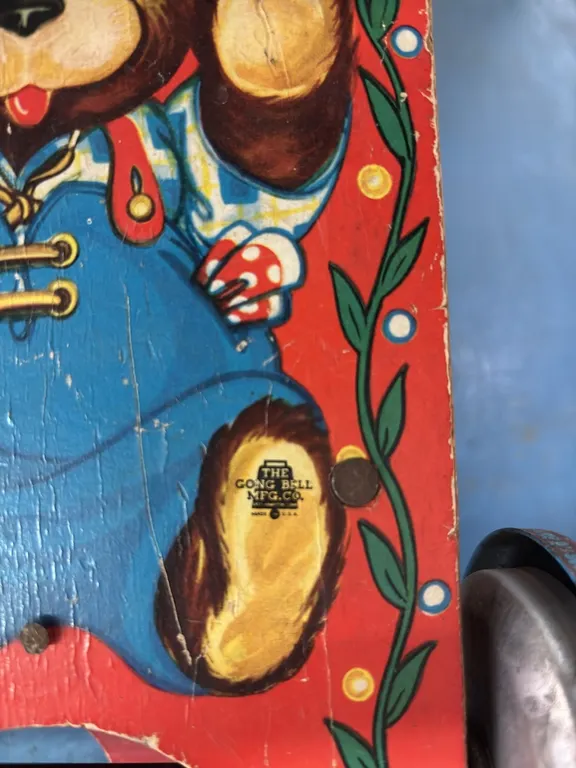 THE GOING BELL MFG CO ROLLING DOLL CHAIR MISSING A PIECE