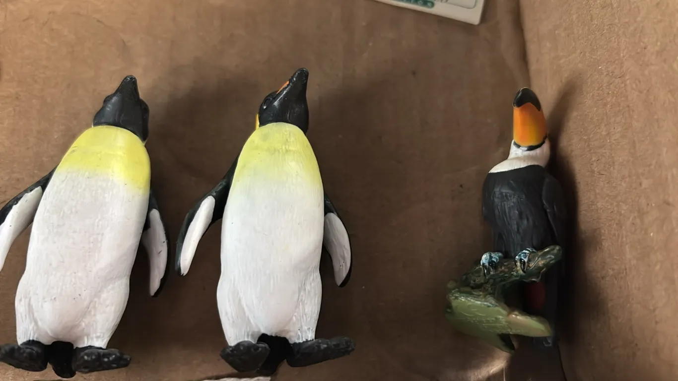 3 SCHEICH FIGURINES-2 TRINKET BOXS-ENESCO BIRD FIGURINES-LEFTOM BIRD FIGURINES