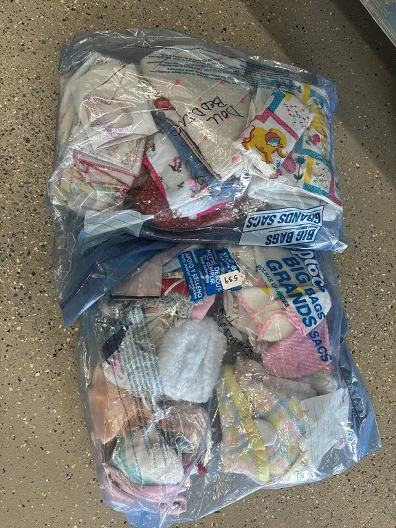 DOLL CLOTHES AND BEDDING