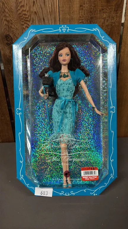 VINTAGE 2007 BIRTHSTONE BEAUTIES COLLECTION "MISS TURQUOISE" DECEMBER BARBIE *IN ORIGINAL CASE*