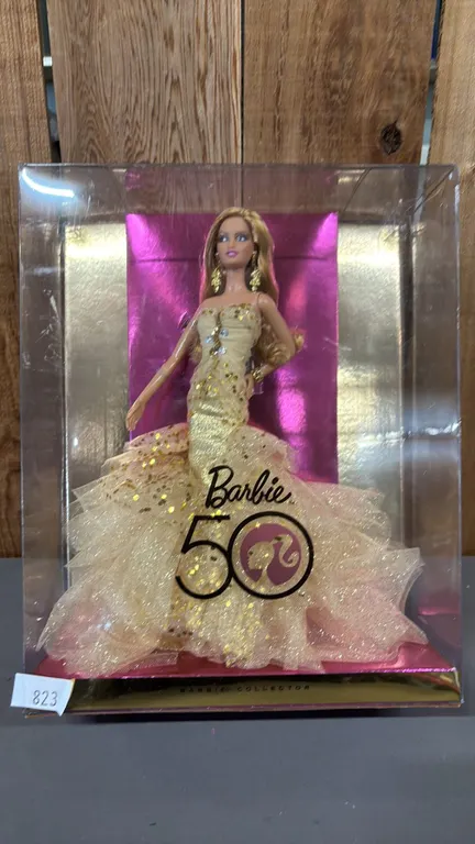 VINTAGE 2002 50TH ANNIVERSARY GOLD GLAMOUR BARBIE *IN ORIGINAL BOX*
