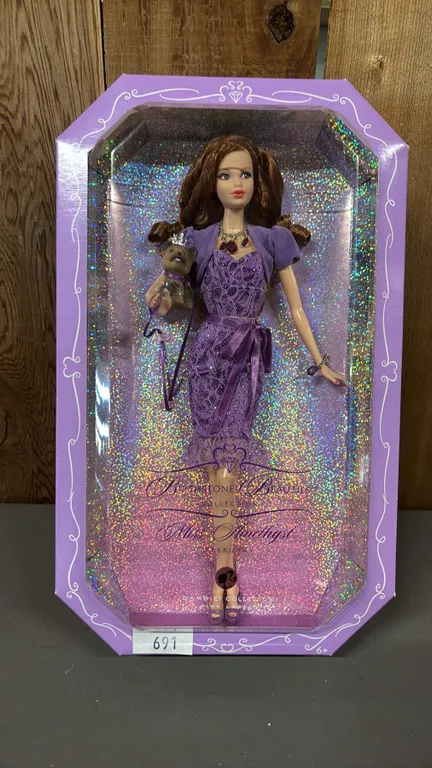 VINTAGE 2007 BIRTHSTONE BEAUTIES COLLECTION "MISS AMETHYST" FEBRUARY BARBIE *IN ORIGINAL BOX*