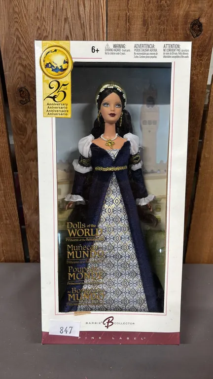 VINTAGE 2004 25TH ANNIVERSARY DOLLS OF THE WORLD PRINCESS OF THE RENAISSANCE BARBIE *IN ORIGINAL BOX