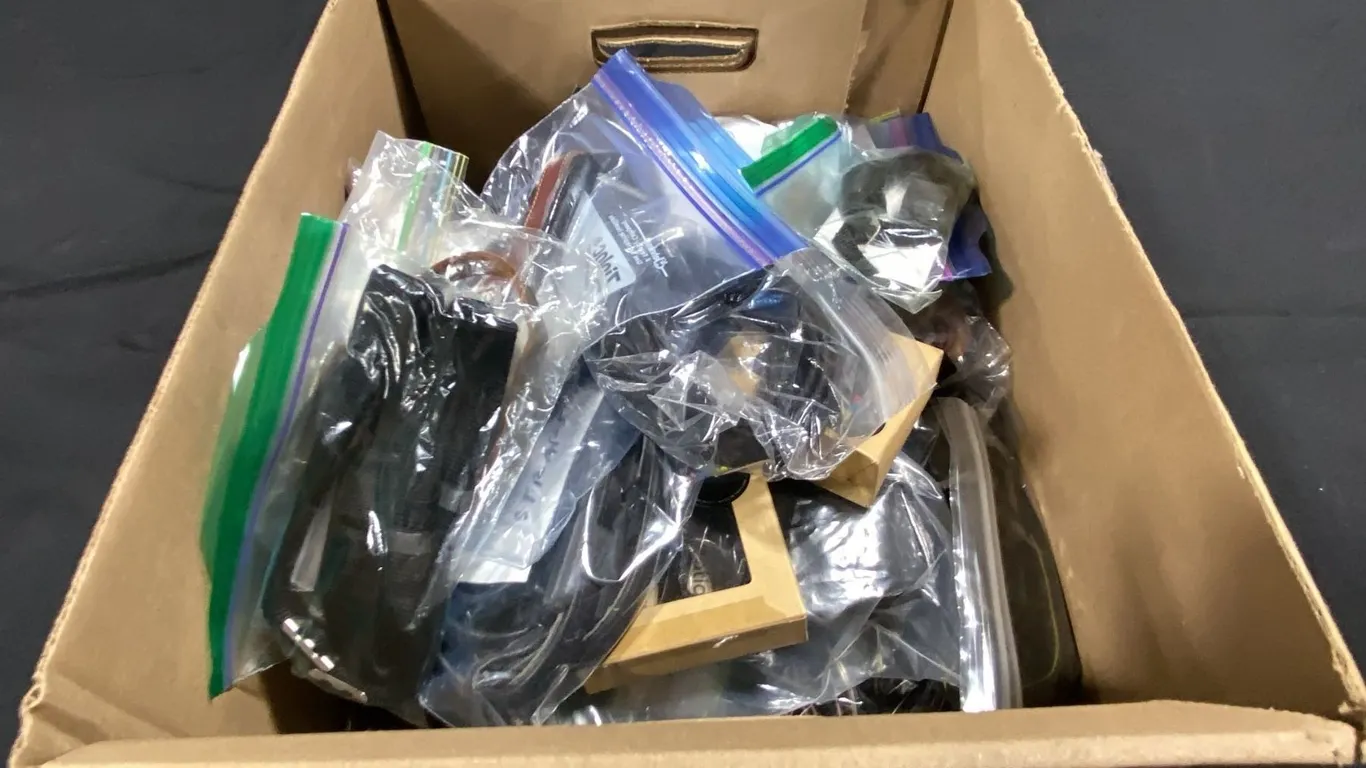 BOX OF ASSORTED CAMERA STRAPS