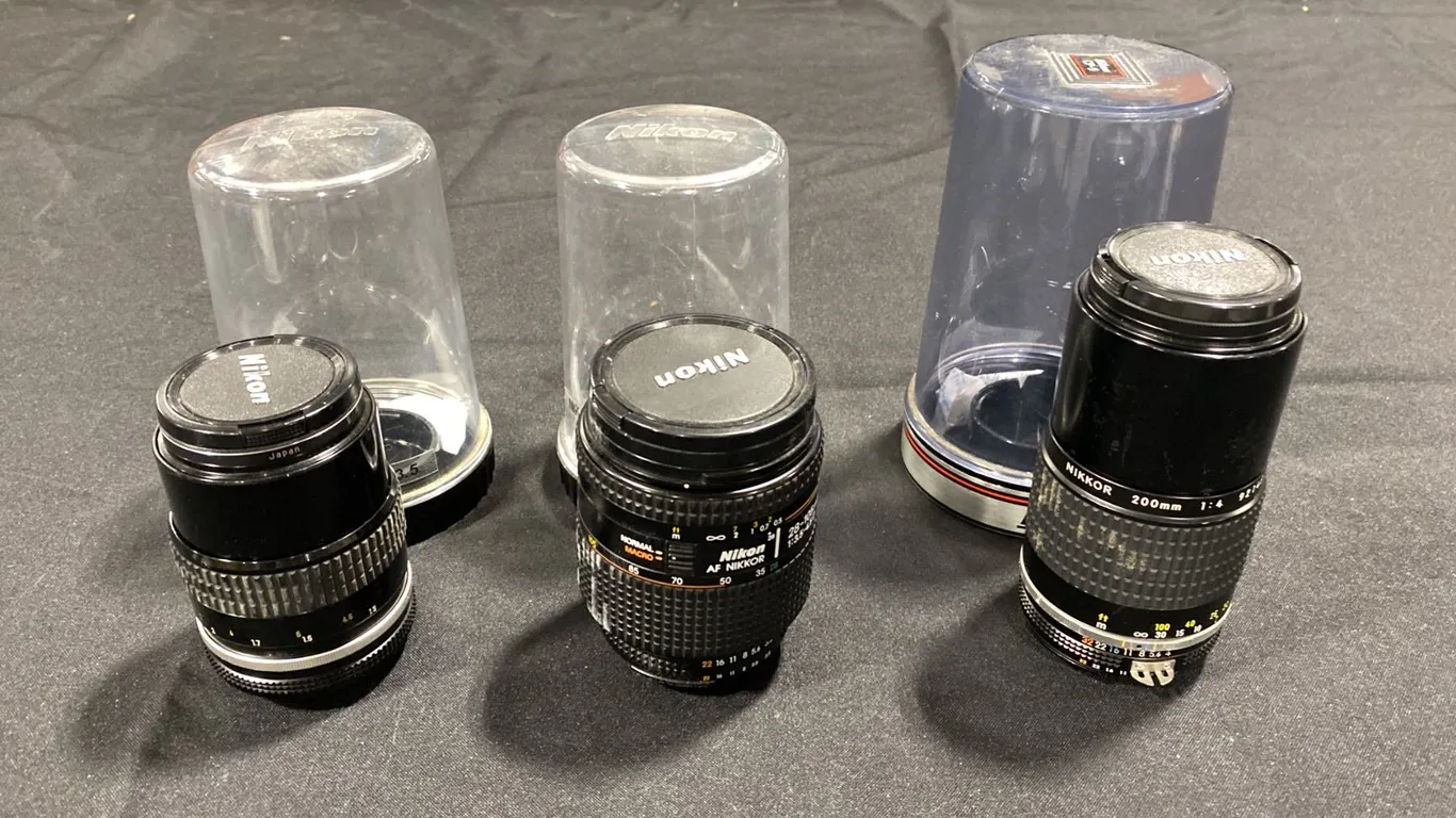 NIKON NIKKOR 200MM F/4 MANUAL FOCUS TELEPHOTO PRIME LENS, NIKON NIKKOR 28-105MM AF-D F/3.5-4.5 LENS,