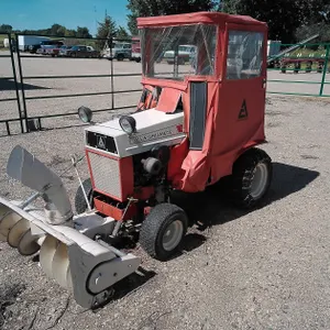 Allis Chalmers 312 Garden Tractor w/ Cab & Snowblower & Chains Owner States "Runs Good"