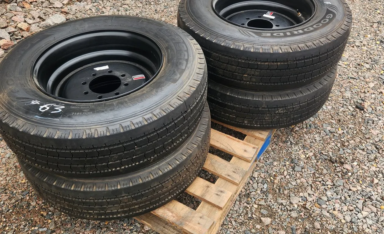 New 235/75R 17.5 16 ply tires on HD 8 bolt wheel *Price Per Tire x 4**