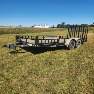 2020 PJ 83"x18' Tandem Utility Trailer w/2-3500 lb. axles & rear gate *Just serviced, all lights & brakes work*