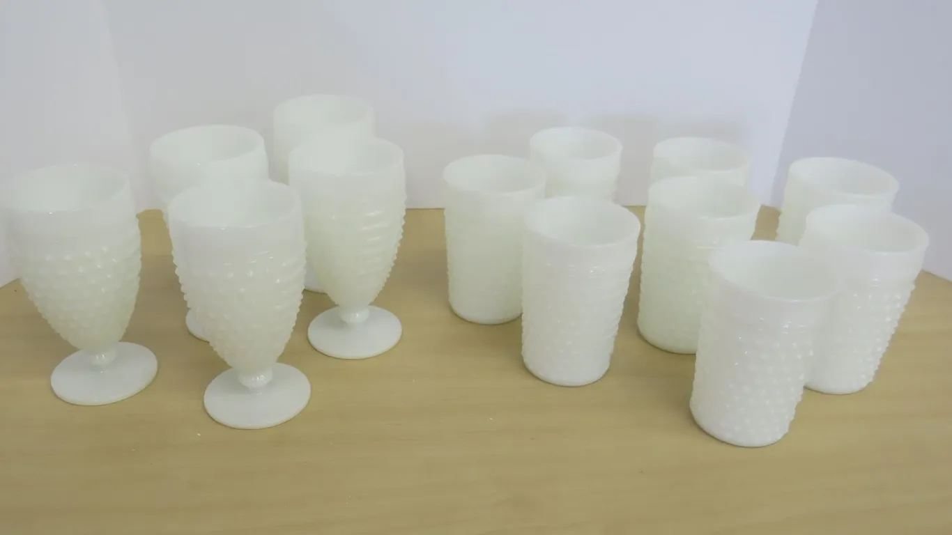 Hobnail Milk Glass