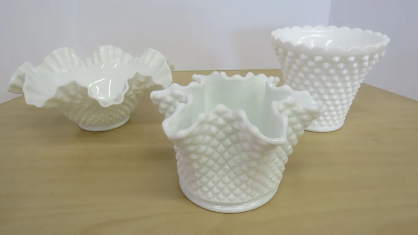 Hobnail Milk Glass