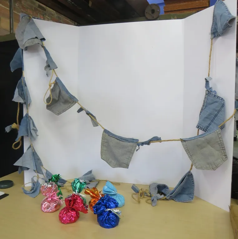 Denim Garland and Balloon Weights