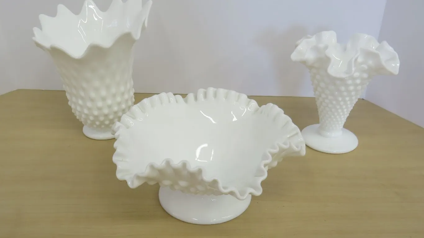 Hobnail Milk Glass