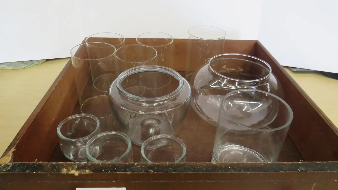 Vintage Drawer with Glass Decor