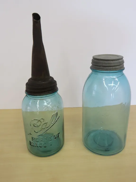 Blue Glass Jars