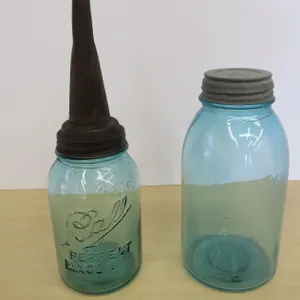 Blue Glass Jars