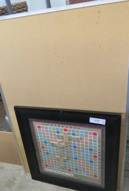 Framed Scrabble Game and Bulletin Board