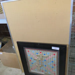 Framed Scrabble Game and Bulletin Board